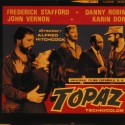Placa de cristal para proyección en cines con anuncio de la película "Topaz" (1969) de Alfred Hitchcock.