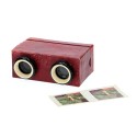 Stereo viewer red cardstock