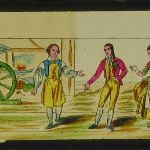 Placa de cristal para Linterna Mágica. Le Postillon de Lonjumeau (N.1).