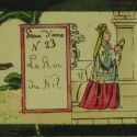 Placa de cristal para Linterna Mágica con dos escenas narrativas de la serie 'Le Roi du Nil'