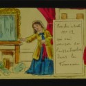 Placa de Linterna Mágica con narración infantil en francés, serie 'Touche à tout', Nº 11 y 12