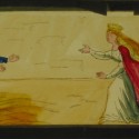 Placa de Linterna Mágica, serie narrativa sobre el cuento de hadas "La Belle aux Cheveux d'Or", escena 6.