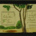 Placa de Linterna Mágica tipo 'slider' con dos escenas del cuento de Cenicienta.
