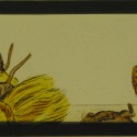 Placa de Linterna Mágica de la serie infantil "La Mère Michel", número 11, de origen francés, circa 1890.