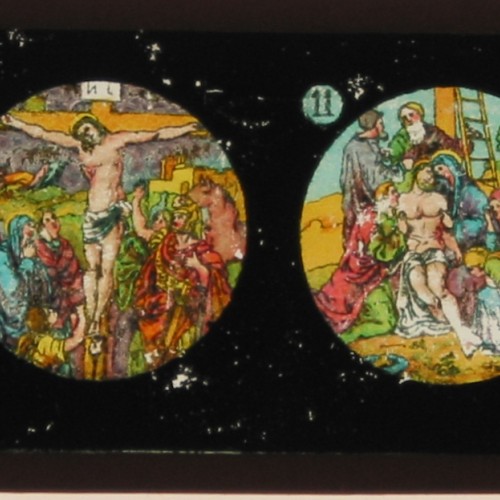 Placa de Linterna Mágica: La Pasión de Cristo (Escenas 9-12)