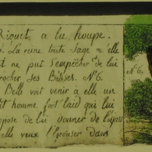 Placa de cristal para Linterna Mágica: Cuento de Riquet a la houpe (Riquete el del copete)