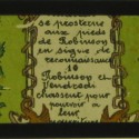 Placa de cristal para Linterna Mágica, serie narrativa sobre Robinson Crusoe, escena número 10.