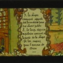 Placa de Linterna Mágica en tira con la fábula 'El Lobo y los Siete Cabritillos'