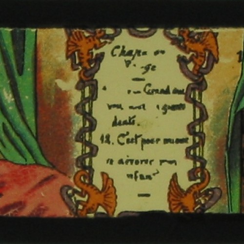Placa de Linterna Mágica, serie Caperucita Roja (Le Petit Chaperon Rouge)