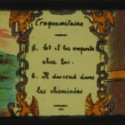 Placa de Linterna Mágica sobre el cuento popular francés 'Le Croquemitaine'