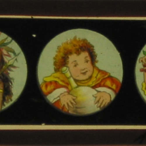 Placa de Linterna Mágica: Serie Etnográfica de Pueblos del Mundo