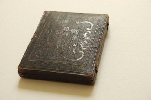 Daguerreotype man with book, ca. 1850