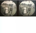 Stereoscopic view: 1910 peasant couple Autochrome