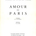 Libro de fotografías y poemas "Amour de Paris"