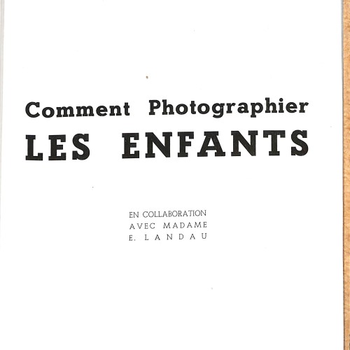 Libro de técnica fotográfica "Comment Photographier les Enfants" por Hélène Natkin