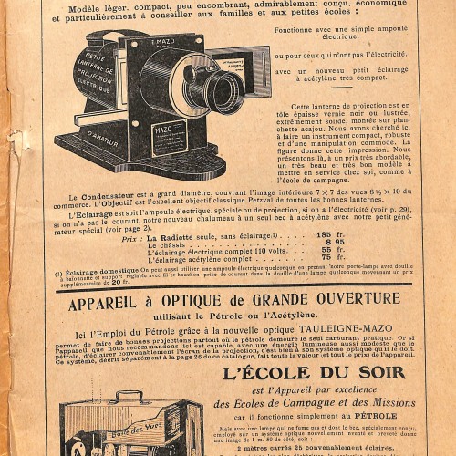 Catálogo de proyecciones fijas y animadas E. Mazo de 1925