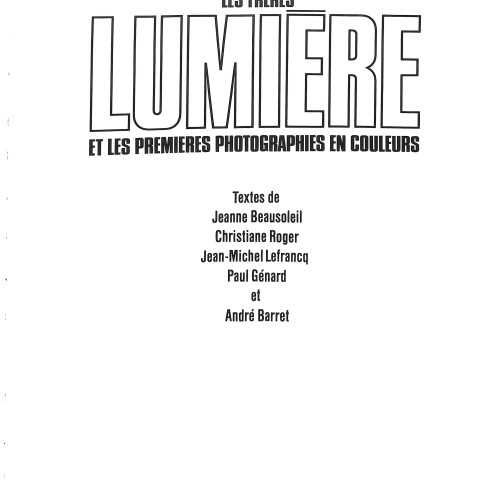 Libro 'Les Frères Lumière et les premières photographies en couleurs'
