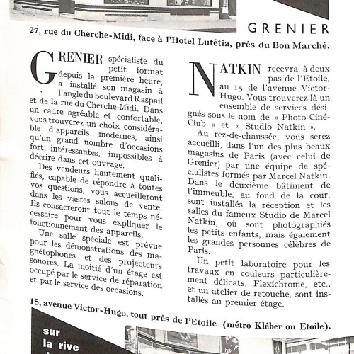 Catálogo Cinéphotoguide de Grenier y Natkin (1958/59)