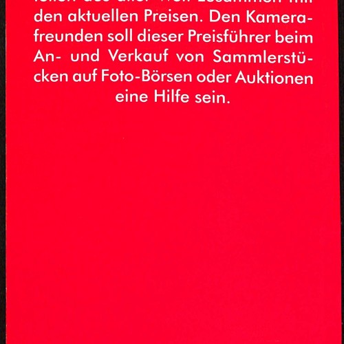 Libro de referencia '5000 Kameras. Die Daten. Die Preise' de Hans-Dieter Abring