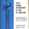 Programa XVIII Semana Internacional de Cine de Barcelona (1976)