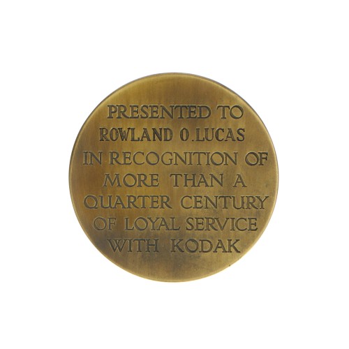 Medalla George Eastman  Rowland O.Lucas