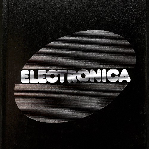 Libro técnico "Electronica" de diseño gráfico modernista, c. 1975