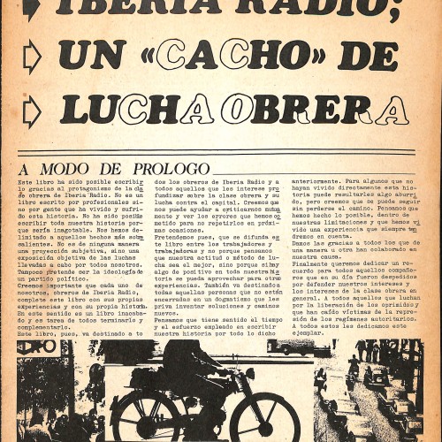 Libro de memoria obrera "Iberia Radio; un 'cacho' de lucha obrera"