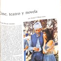 Extracto o artículo sobre cine: 'Cine, teatro y novela' por Manuel Villegas López