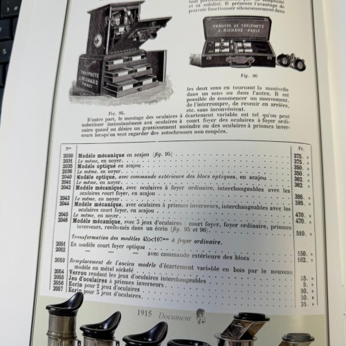 Estuche de oculares intercambiables 'Trousse de Taxiphote' para visor estereoscópico de Jules Richard