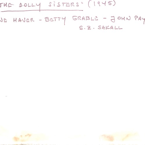 Fotografía original de prensa de la película 'The Dolly Sisters' (1945)