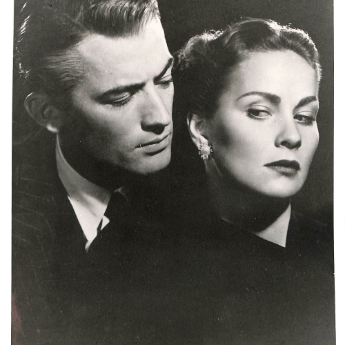 Fotografía original de estudio de Gregory Peck y Alida Valli para la película 'El proceso Paradine' (The Paradine Case)