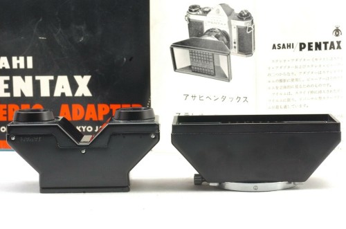 Adaptador estereo para cámara Asahi Pentax y visor estereo