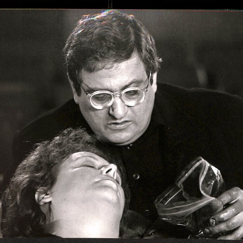 Fotografía en blanco y negro, retrato de hombre y mujer