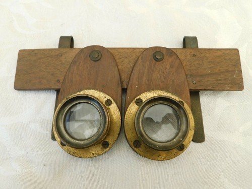 Stereo viewer Victorian wooden folding