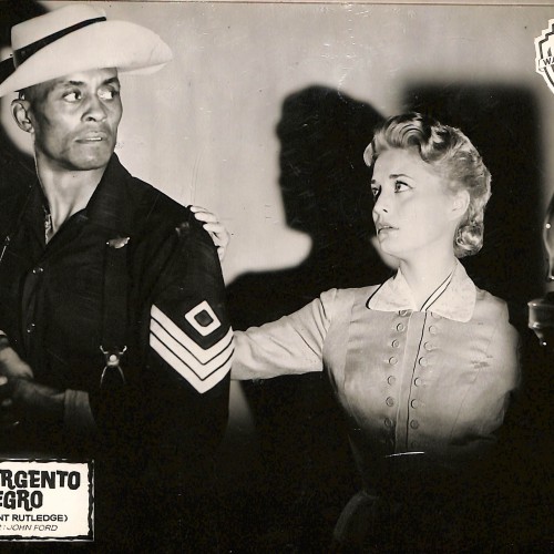 Fotografía publicitaria o 'Lobby Card' de la película 'El Sargento Negro' (Sergeant Rutledge)