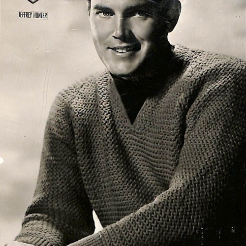 Fotografía promocional de Jeffrey Hunter para Warner Bros.