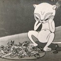 Dibujo original de animación de 'La Gatita Blanca' firmado por Vilanova