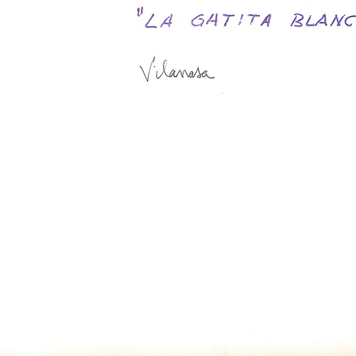 Dibujo original de animación de 'La Gatita Blanca' firmado por Vilanova