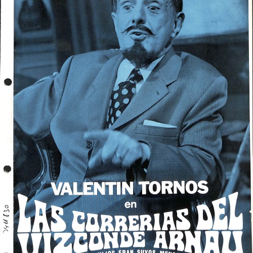 Programa de mano de la película 'Las correrías del Vizconde Arnau'