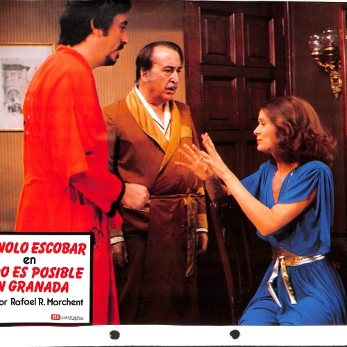 Fotocromo de la película "Todo es posible en Granada" (1982) con Manolo Escobar