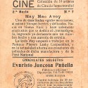 Cromo coleccionable de May McAvoy, Chocolates Selectos Evaristo Juncosa Pañella