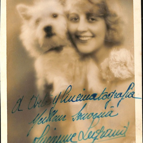 Fotografía original dedicada por Lucienne Legrand, Studio G. L. Manuel Frères