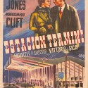 Programa de mano de la película Estación Termini ilustrado por Jano