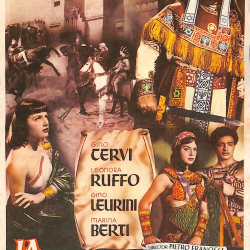 Programa de mano de cine español de 'La Reina de Saba' (1952)