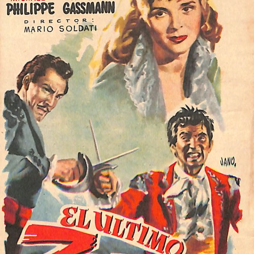 Programa de mano original de la película 'El último Zorro' (1953) y 'La Ruta del Cairo'