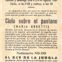Programa de mano de la película "Cielo sobre el pantano (Maria Goretti)"