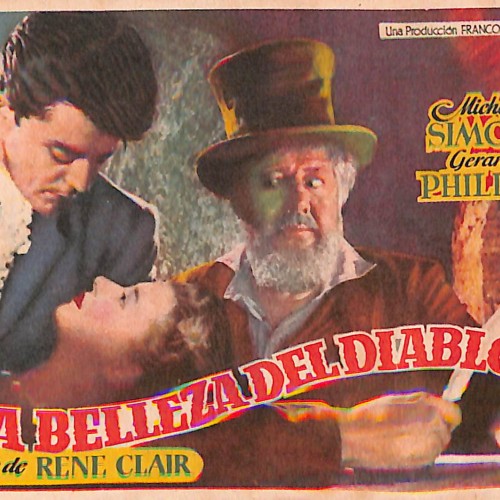 Programa de mano del Cine Casino Caldense para "La belleza del diablo"