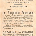 Programa de mano original de la película 'La Pimpinela Escarlata'