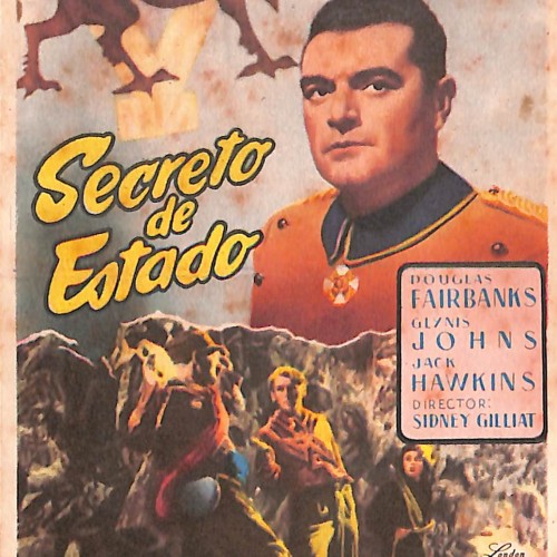Programa de mano de la película 'Secreto de Estado' (Cine Casino Caldense)