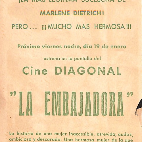 Programa de mano de la película "La Embajadora" (1960)